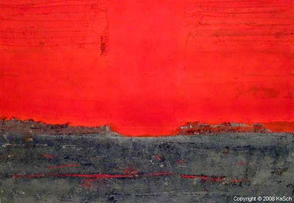Karin Scholl Bochum moderne Kunst abstrakt Malerei Galerie Originale Gemlde groformatig Unikate schner wohnen feuerrot schwarz Kohle