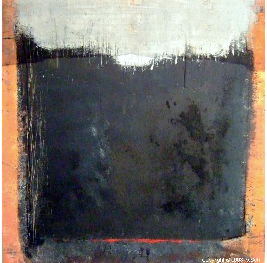Karin Scholl Bochum moderne Kunst abstrakt Malerei Galerie Originale Gemlde groformatig Unikate schner wohnen schwarz grau wolken quadratisch
