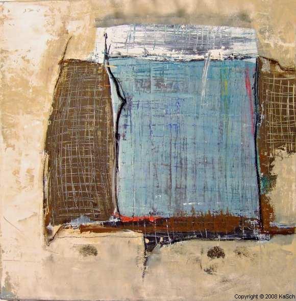 Karin Scholl Bochum moderne Kunst abstrakt Malerei Galerie Originale Gemlde groformatig Unikate schner wohnen blau Wasser
