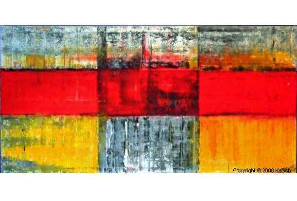 Karin Scholl Bochum moderne Kunst abstrakt Malerei Galerie Originale Gemlde groformatig Unikate schner wohnen Border Grenze Rotsprung