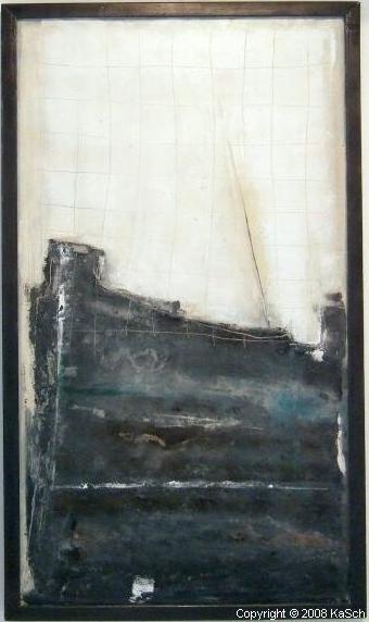 Karin Scholl Bochum moderne Kunst abstrakt Malerei Galerie Originale Gemlde groformatig Unikate schner wohnen gerahmt Heimkehr grau silber blau wei Kreuzfahrt