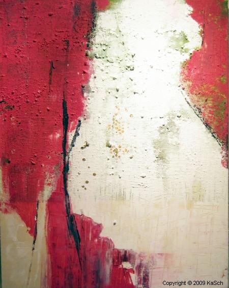 Karin Scholl Bochum moderne Kunst abstrakt Malerei Galerie Originale Gemlde groformatig Unikate schner wohnen weie Tauben burgunder weinrot rot Spachteltechnik