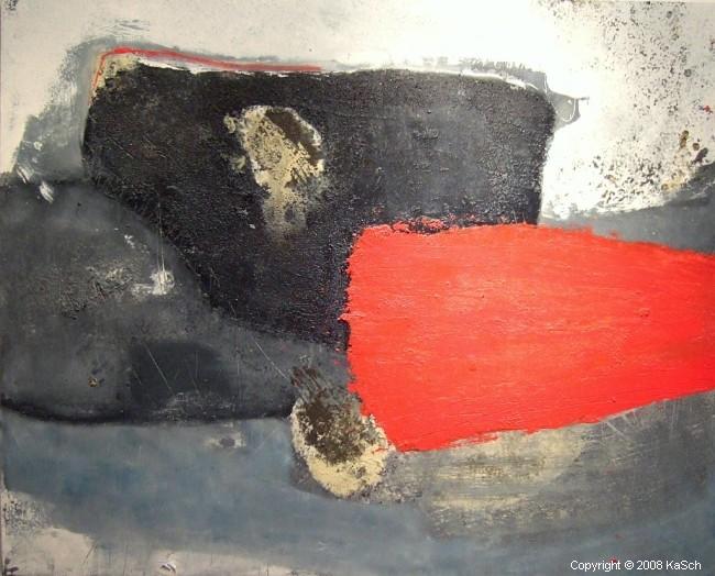 Karin Scholl Bochum moderne Kunst abstrakt Malerei Galerie Originale Gemlde groformatig Unikate schner wohnen glhende Kohle feuerrot schwarz rot Licht Schatten Kamin