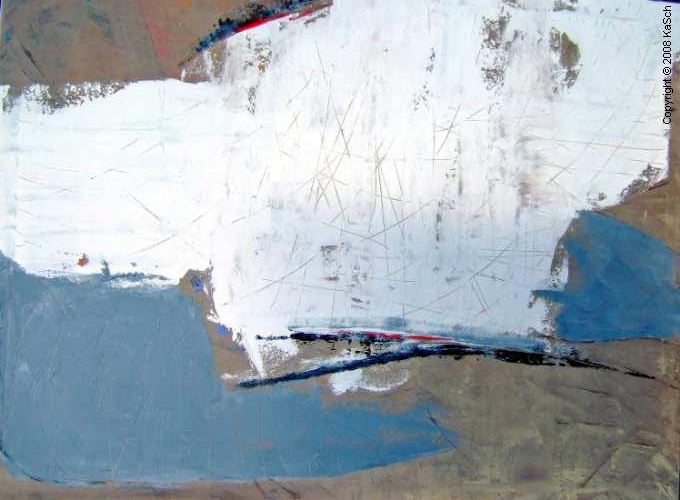 Karin Scholl Bochum moderne Kunst abstrakt Malerei Galerie Originale Gemlde groformatig Unikate schner wohnen Schneemann wei blau