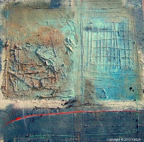 Karin Scholl Bochum moderne Kunst abstrakt Malerei Galerie Originale Gemlde groformatig Unikate schner wohnen Sardinien Italien Kste Meer Mittelmeer Costa Smeralda azur blau trkis Delphine