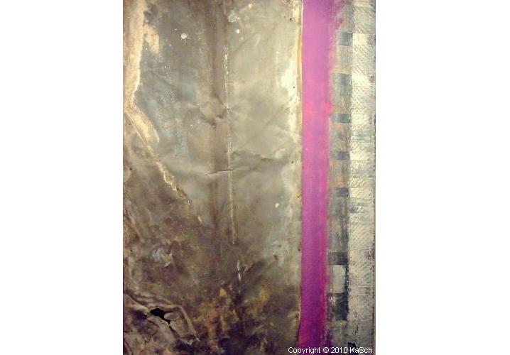 Karin Scholl Bochum moderne Kunst abstrakt Malerei Galerie Originale Gemlde groformatig Unikate schner wohnen lila Zink Metall Holz gereift reifen