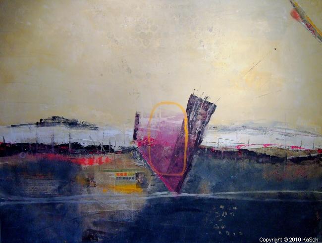 China Chinesisches Meer Strand Vulkanasche Lila Violett Paeynes-Grau Brse Sturm Flut Surfer Segel Bucht Brse Aktienkurs Chinesische Sdsee Fukianstrae Gelbes Meer Monsun Taifun Petschili Liaotung Koreabai Papier Bochum Galerie groformatig Firniss Abenteuer Segeltrn Kreuzfahrt