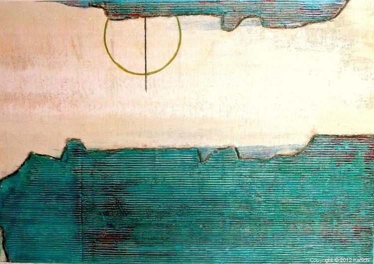 Karin Scholl Bochum moderne Kunst abstrakt Malerei Galerie Originale Gemlde groformatig Unikate schner wohnen Trkis kreis Annherung Linie blau lila violett