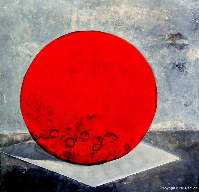 Karin Scholl Bochum moderne Kunst abstrakt Malerei Galerie Originale Gemlde groformatig Unikate schner wohnen  rot grau Pro:ject RED project
